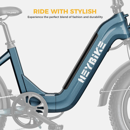 Ranger S Electric Bike for Adults, Foldable 750W Ebike, 20" X 4.0 Fat Tire Step-Thru Electric Bicycle, 48V 14.4AH Removable Battery Commuter E Bike