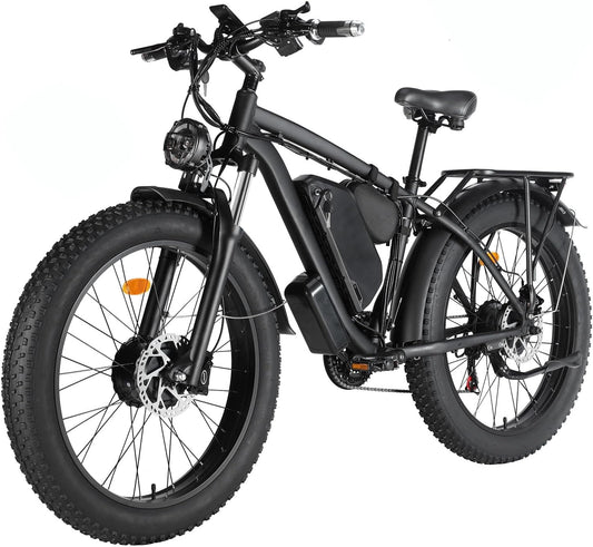 SMLRO XDC600 Dual Motors 22.4AH 2000W 26" Fat Tire Electric Bike 35MPH, Mountain E-Bike Electric Bicycle Ebikes for Adults