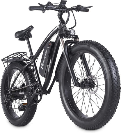 Shengmilo-Mx02S 26 * 4.0Inch Fat Tire Electric Bicycle, 1000W Motor, 7-Speed, Snow Mountain Bike, 48V*17Ah Removable Lithium Battery, Dual Hydraulic