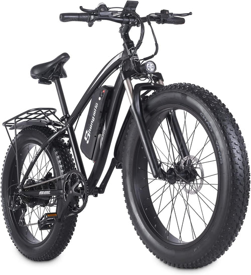 Shengmilo-Mx02S 26 * 4.0Inch Fat Tire Electric Bicycle, 1000W Motor, 7-Speed, Snow Mountain Bike, 48V*17Ah Removable Lithium Battery, Dual Hydraulic