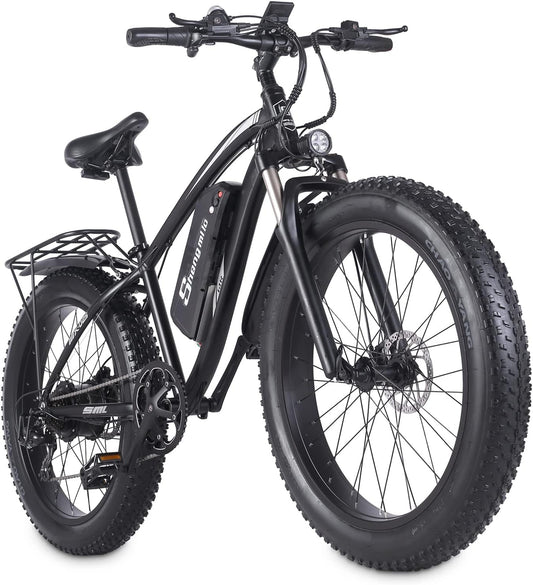 Shengmilo-Mx02S 26 * 4.0Inch Fat Tire Electric Bicycle, 1000W Motor, 7-Speed, Snow Mountain Bike, 48V*17Ah Removable Lithium Battery, Dual Hydraulic