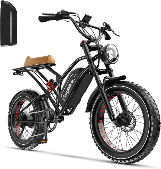 S4 Electric Bike,1000W Motor(Peak Out 1500W) with 48V 25Ah Battery,70+ Miles Long Range, 30Mph Fat Tires Ebike, All-Terrain, Ideal for Commuting,