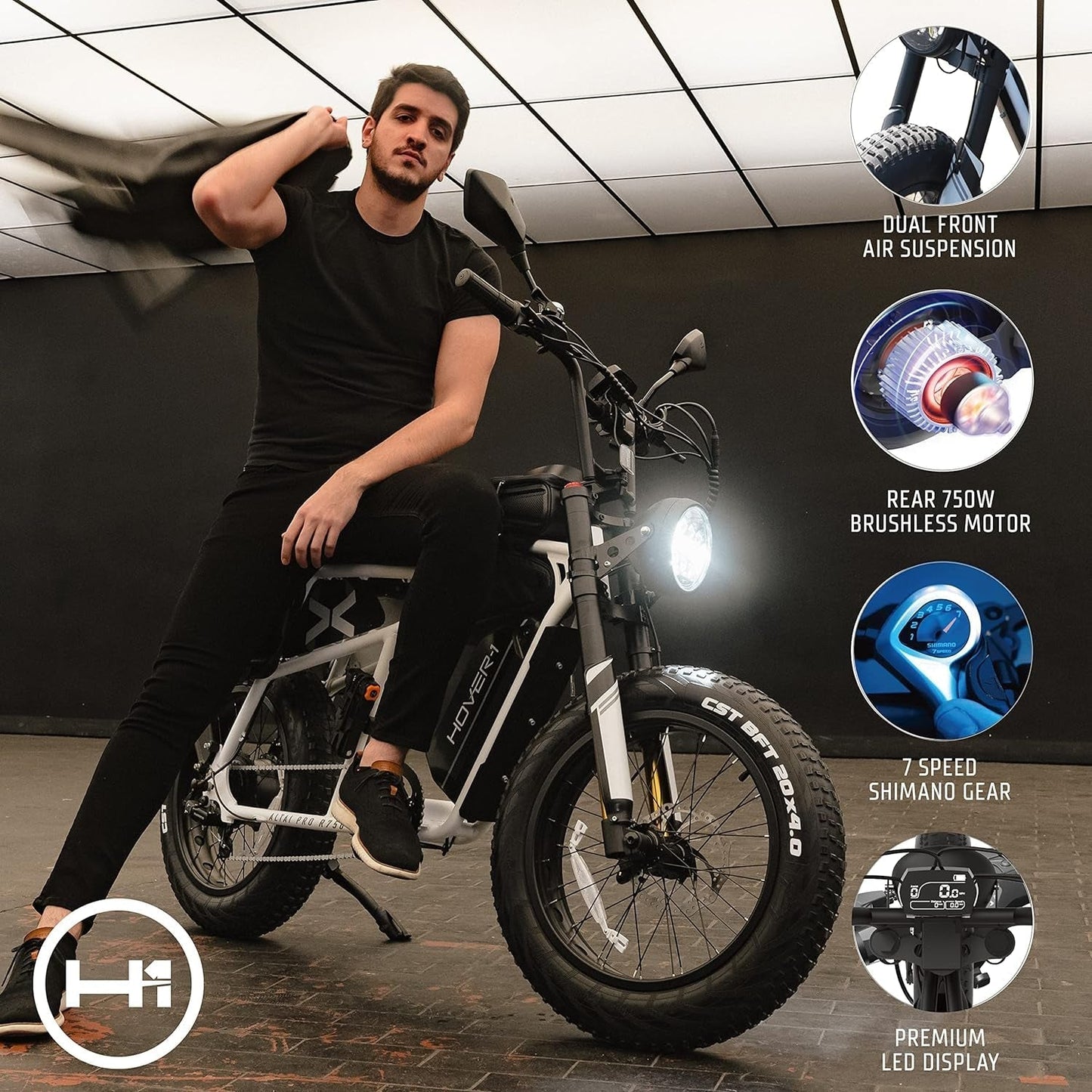 Pro Series Altai R500/R750 Electric Bicycle with 28 Mph Max Speed, 500W Motor/750W