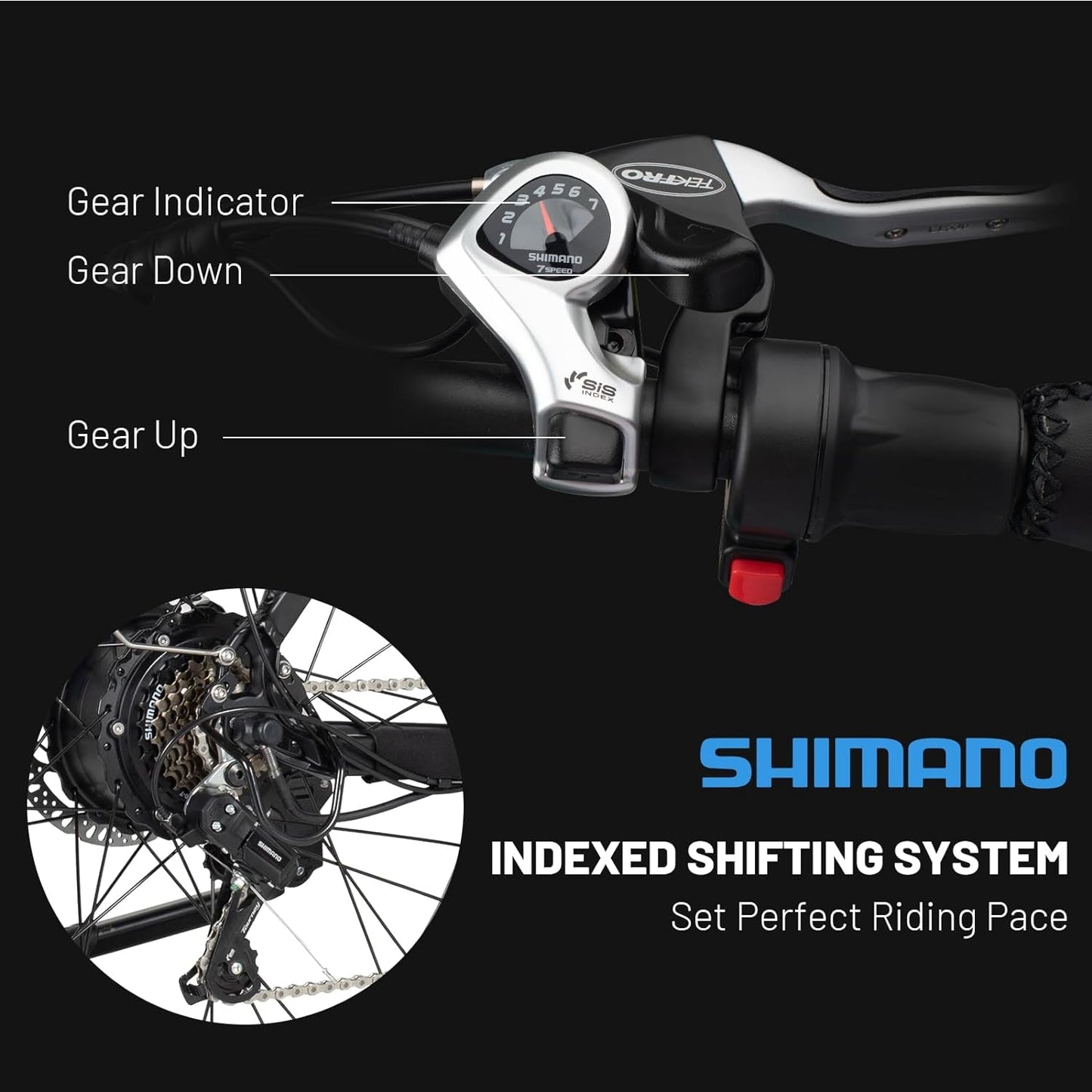 Electric Bike for Adults - Step-Thru 26″ Fat Tire Ebike 48V/14Ah 750W 60Miles Range 20Mph Off-Road Class2 Electric Bicycle | 5 PAS 7 Speed LCD Display