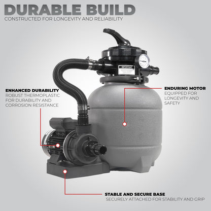 XtremepowerUS 12" Sand Filter for Above-Ground Swimming Pools Max 2