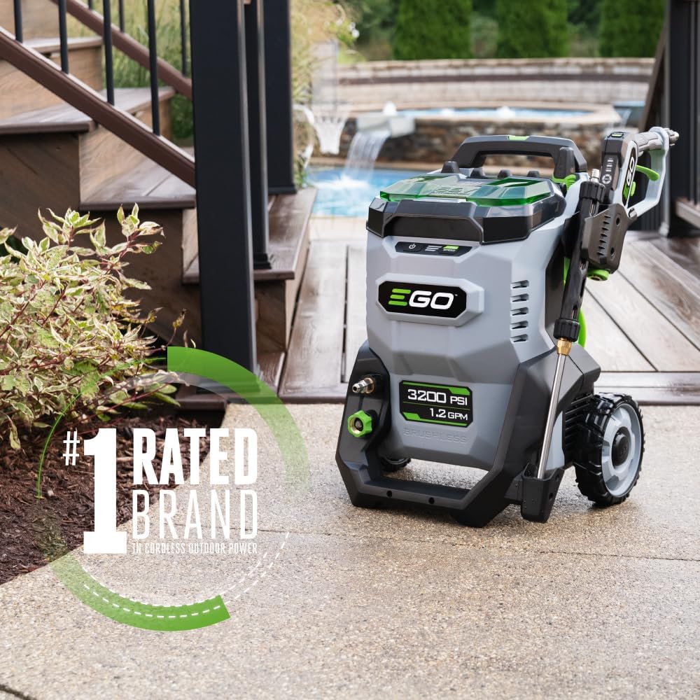 EGO HPW3200 3200 PSI 56-Volt Lithium-ion Cordless Pressure Washer with Multiple Power Mode and Peak Power, Battery and Charger not Included