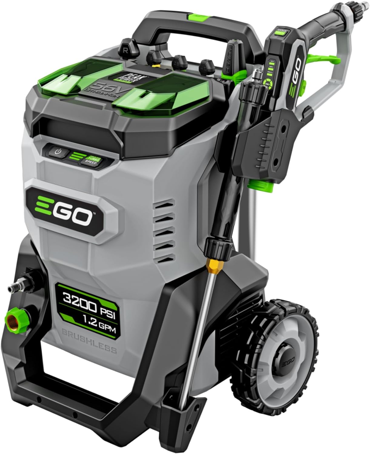 EGO HPW3200 3200 PSI 56-Volt Lithium-ion Cordless Pressure Washer with Multiple Power Mode and Peak Power, Battery and Charger not Included