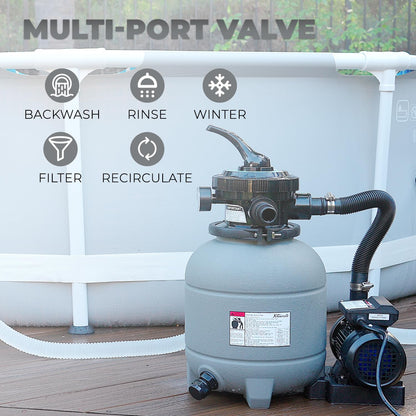 XtremepowerUS 12" Sand Filter for Above-Ground Swimming Pools Max 2