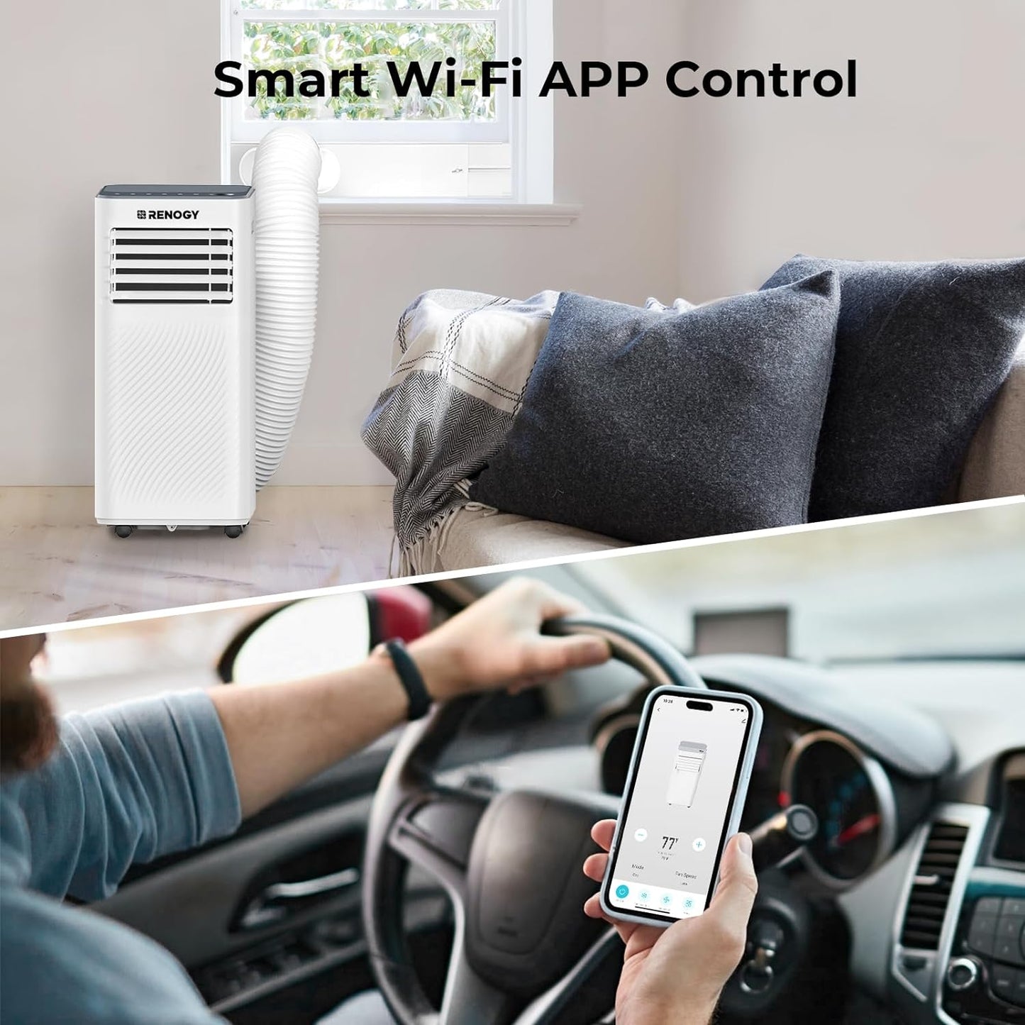 Renogy 8,000 BTU Portable Air Conditioners, WiFi Enabled, Remote Control, Cooling