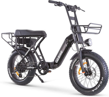 Juntos Electric Bike, Folding Motor Ebikes, Electric Bicycle for Adults, Bicicleta Electrica Para Adultos,Road Bike, 750 W 20 * 4" Fat Tire E Bikes
