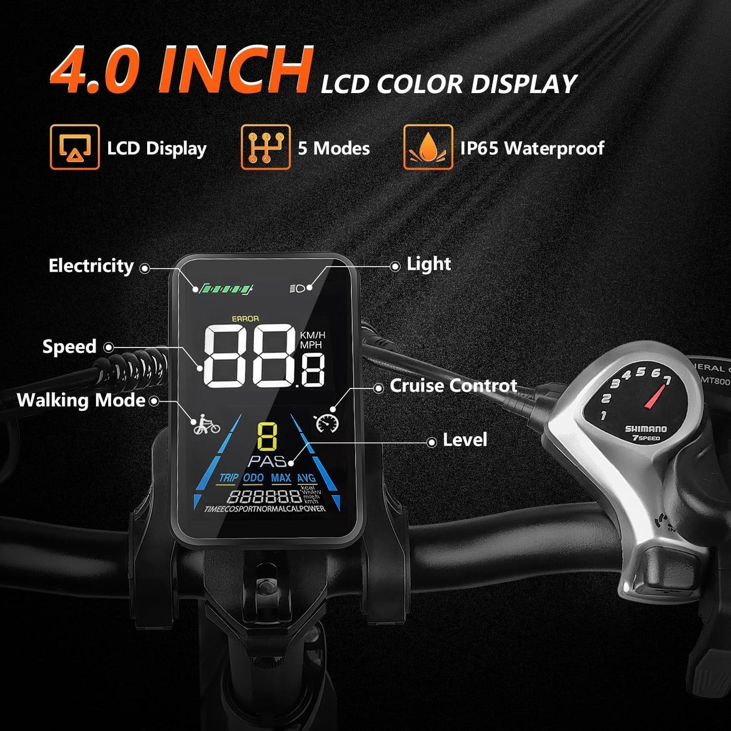 STARRUN S20 Folding Electric Bike Full Suspension 750W (Peak 1200W) 52V 15Ah Removable Battery 28MPH Color Display 7 Speed 20" X 4.0 Fat Tire Ebikes