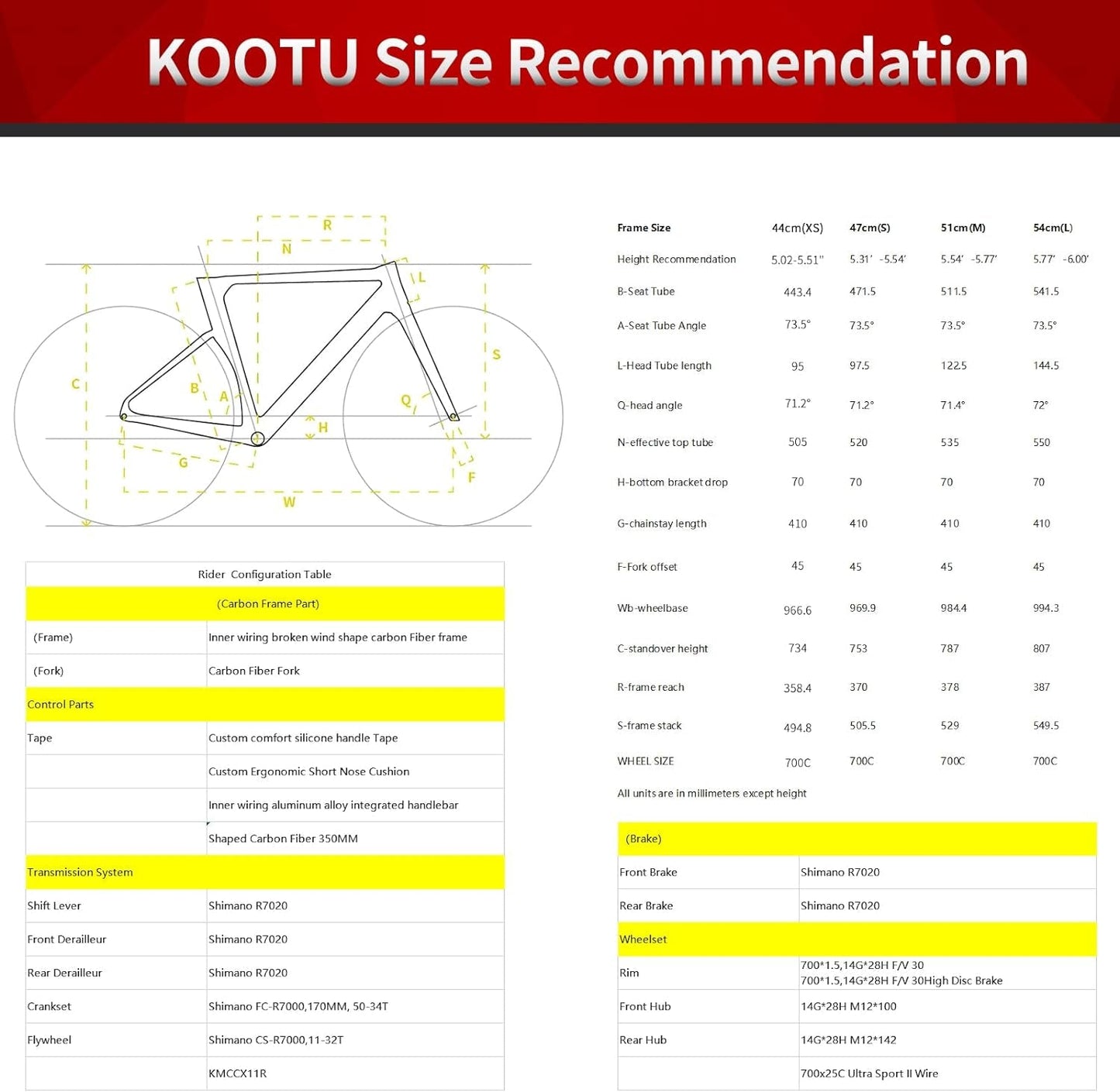 Carbon Road Bike, T800 Carbon Fiber Road Bicycle for Men and Women with Shimano R7020 Carbon Fiber Frame 700C Wheel 25C Tire Road Bike 22 Speed Disc