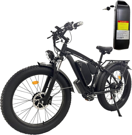 SMLRO XDC600 plus 2000W Electric Bicycle Adults Ebikes 35MPH, Dual Motor Electric Bike 48V 22.4AH Mountain E-Bike, 26"*4.0 Fat Tire Snow Beach Ebike