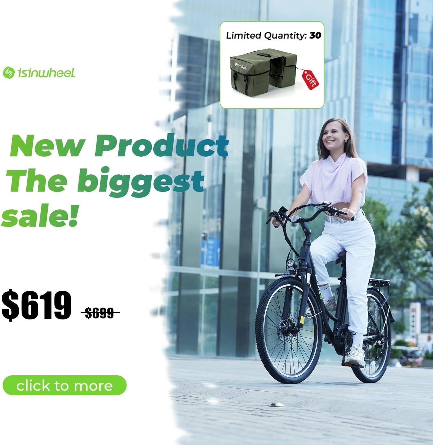 Electric Bike U2, 26" Electric Cruiser Bike 500W Ebike, 20MPH & 55 Miles Electric Bicycle for Adults, Professional 7 Speed and Dual Shock Absorber
