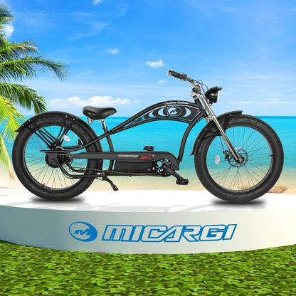 Cyclone Electric Cruiser Beach Bike Front Rear DISC Braking 26X4.0 Fat TIRE Bicycle