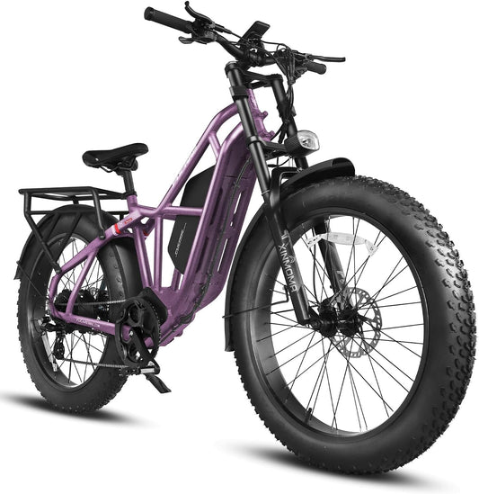 Taurus Electric Bike for Adults with Samsung Battery 48V 25AH(1200WH),4.5A Fast Charger,26''×4.0'' Electric Mountain Bike,750W 48V Motor,32Mph