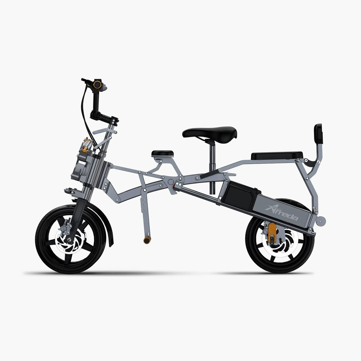 Official S6 Electric Tricycle Bike Ultra Safety Compact Folding 3 Wheel Fold-In-1S Reverse 3-Wheel E-Bike 48V 500W 15.6AH 14'' Hydraulic Brake Shock