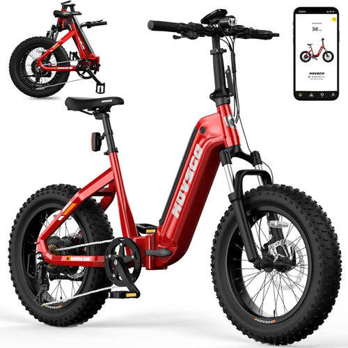Electric Bike for Adults 750W Torque Sensor Ebike 28MPH, 20"X4" Fat Tire Ebikes for Adults with 48V 15Ah Removable Battery, Folding Electric Bicycle