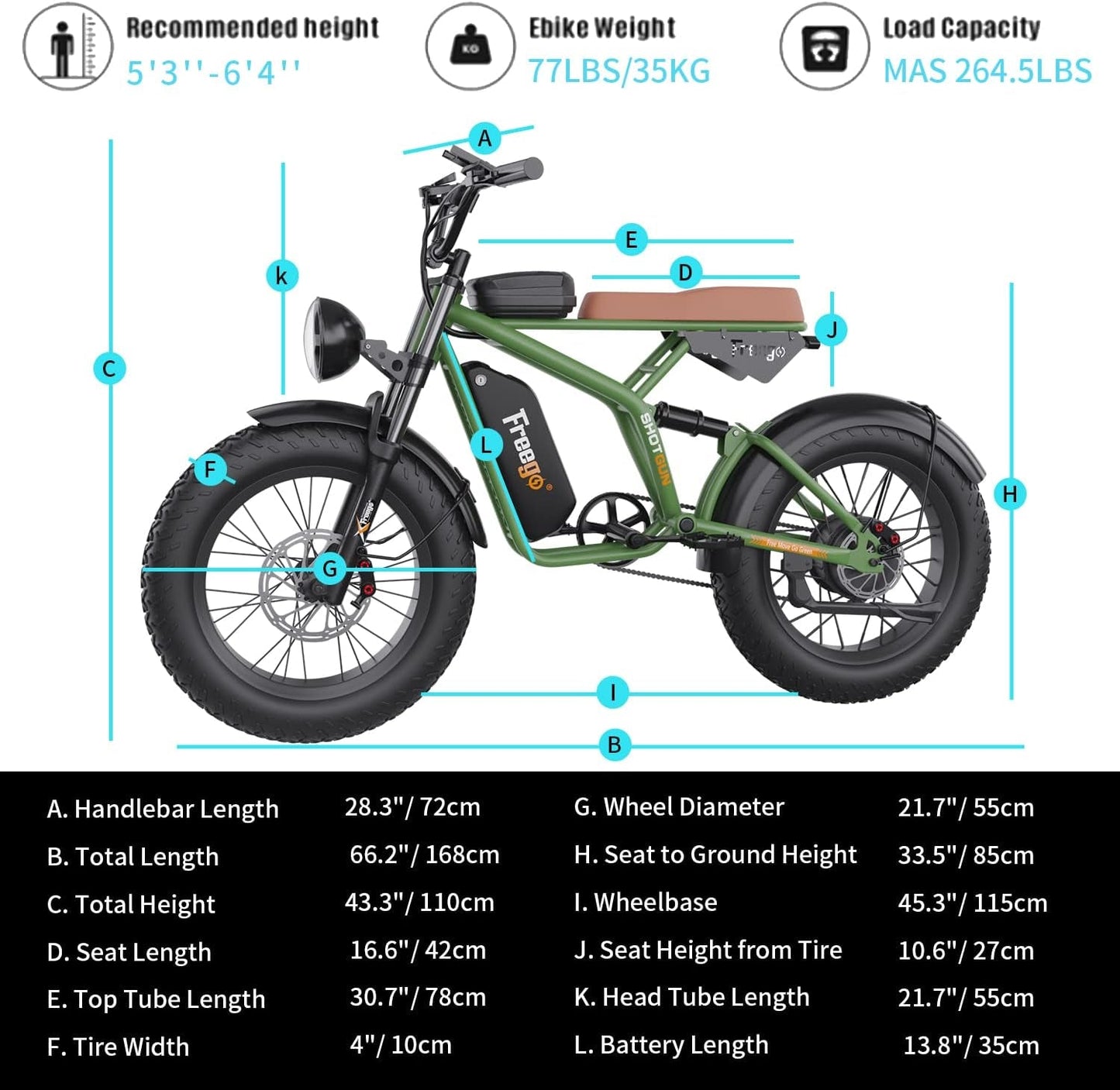 Electric Bike for Adults, 1400W/48V/22.5Ah/20Ah, 20X4 Fat Tires Electric Bicycle Removable Battery, 34Mph&43Miles