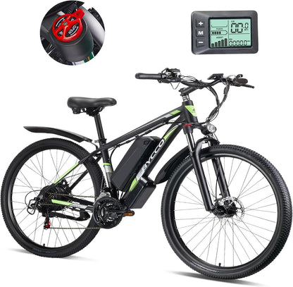 Ebycoo 29" Electric Bike for Adults 750W Peak 1000W Ebike for Adults with 48V 13A/17.5AH Battery 32MPH 52Miles Electric Bicycles, 21 Speed Mountain