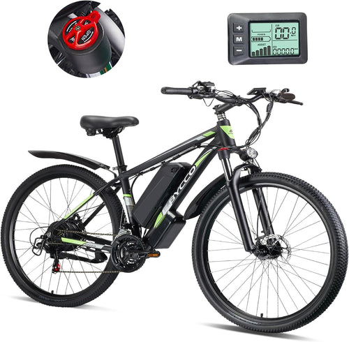 Ebycoo 29" Electric Bike for Adults 750W Peak 1000W Ebike for Adults with 48V 13A/17.5AH Battery 32MPH 52Miles Electric Bicycles, 21 Speed Mountain