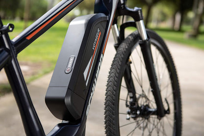 Voyageur Electric Bike, Mid-Drive, Large Step-Through Frame, Dark Blue