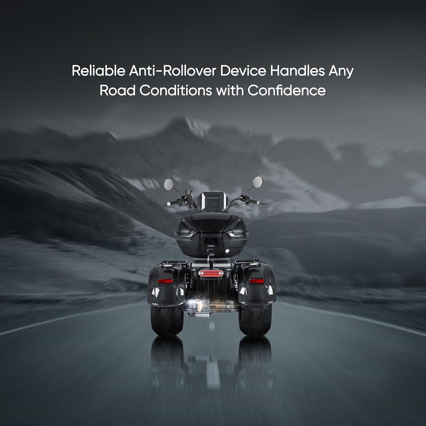 M1P Electric Trike for Adults, 2000W Brushless Motor 26MPH Electric Tricycle,60V 30AH Fast Charge Battery,F&R Disk Brake, Hydraulics Suspension,3