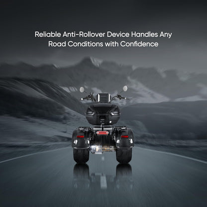 M1P Electric Trike for Adults, 2000W Brushless Motor 26MPH Electric Tricycle,60V 30AH Fast Charge Battery,F&R Disk Brake, Hydraulics Suspension,3