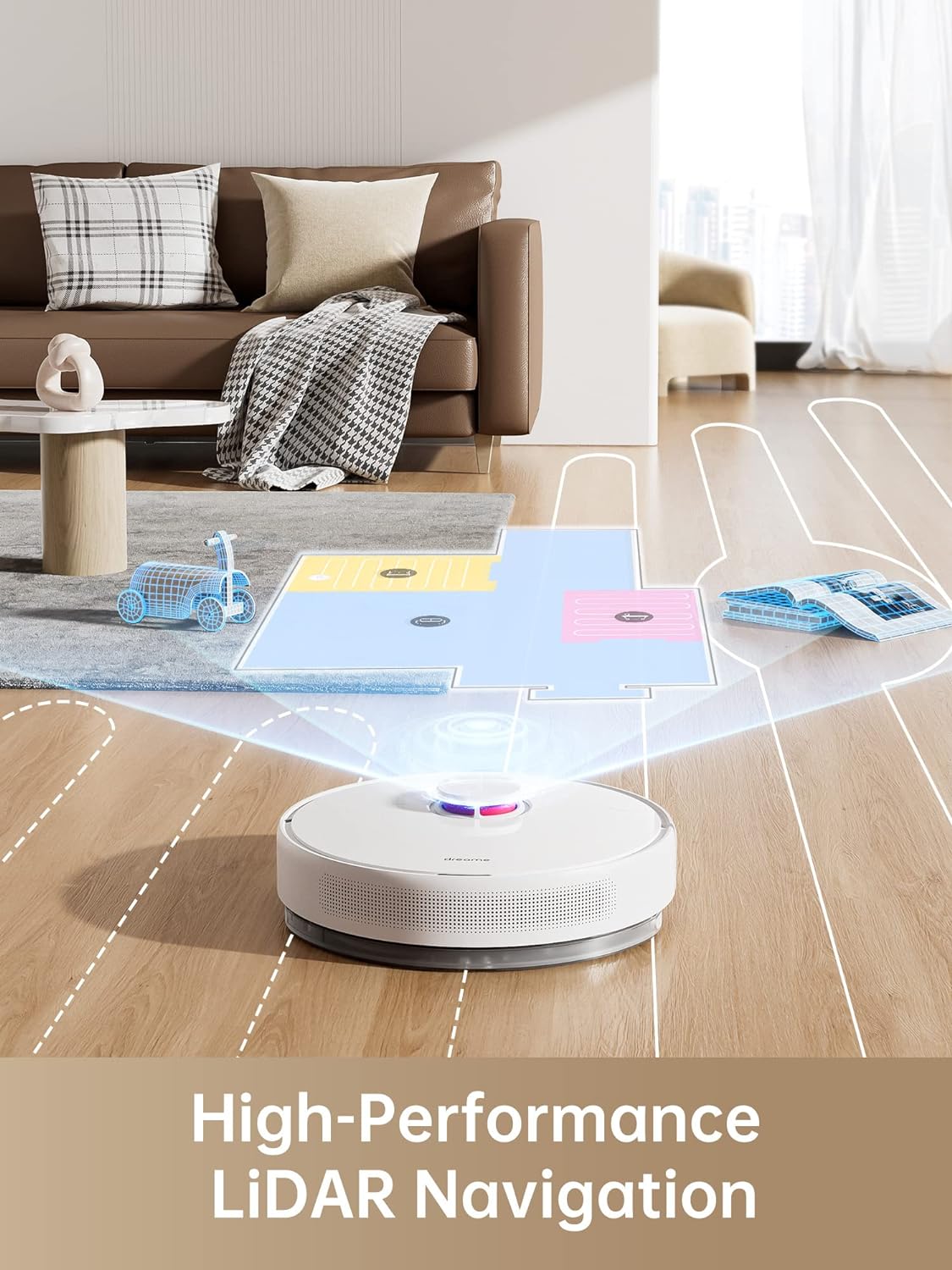 Dreametech D10 Plus Robot Vacuum and Mop with Self-Emptying Base for 45 Days of Cleaning, Robotic Vacuum