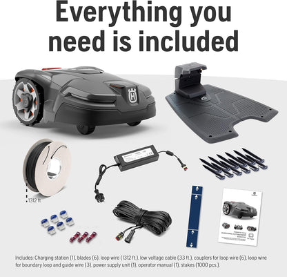 Husqvarna Automower 415X Robotic Lawn Mower with GPS Assisted Navigation, Automatic Lawn Mower
