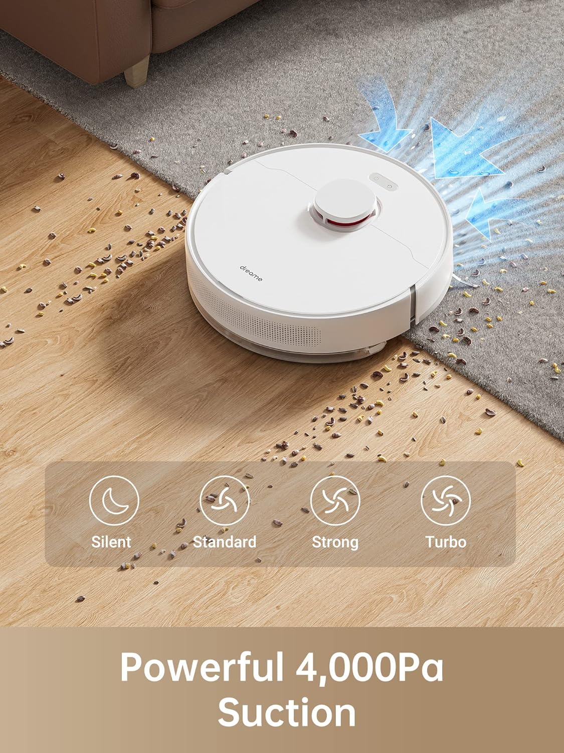 Dreametech D10 Plus Robot Vacuum and Mop with Self-Emptying Base for 45 Days of Cleaning, Robotic Vacuum