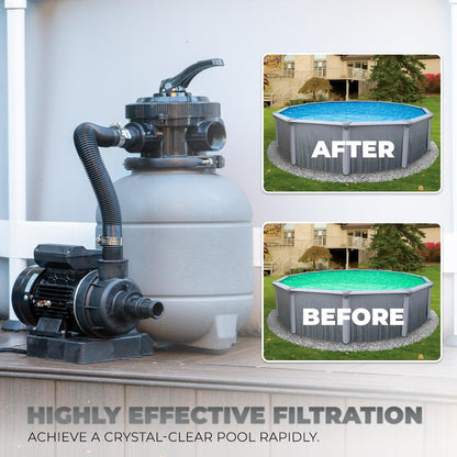 XtremepowerUS 12" Sand Filter for Above-Ground Swimming Pools Max 2