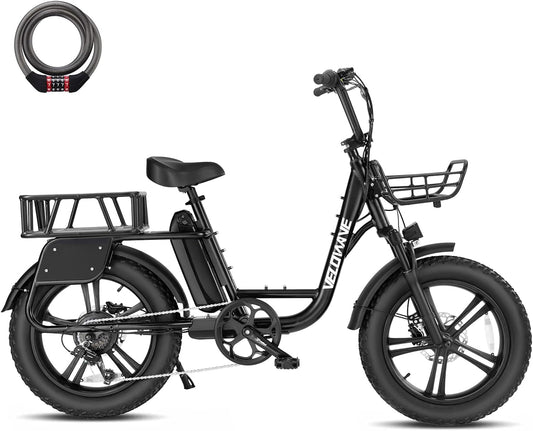 Prado S Electric Bike for Adults 750W BAFANG Motor 48V 15Ah LG Battery E Bike 20" X 4.0 Step-Thru Fat Tire Ebikes for Adults 28MPH Electric Bicycle