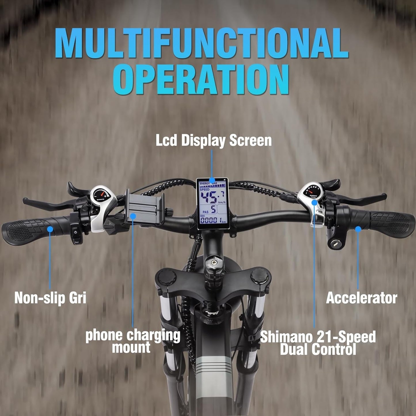 Folding Electric Bike for Adults, 1500W/1000W Brushless Motor Ebike with 14/20AH Removable Battery, Fat Tire Mountain Ebike with Disc Brake, Shimano 7