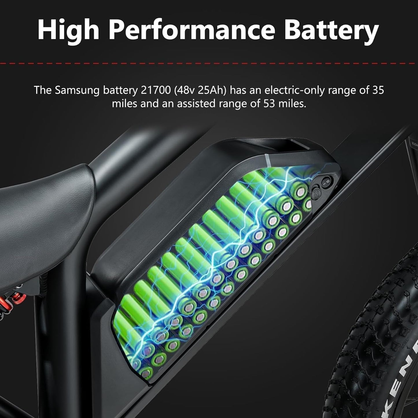 Electric Bike for Adults, Mountain Bike Ebike with 1500W/1200W Dual Motor/Single Motor 48V 25Ah Samsung Lithium Battery 26''X4.0'' Spoke Fat Tire 35