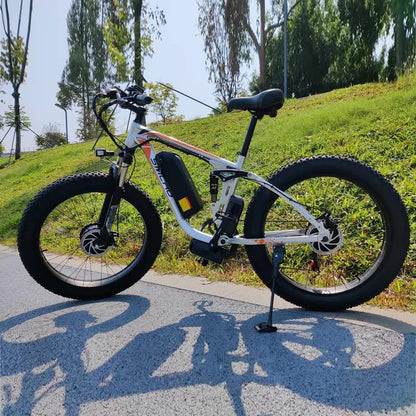 Smlro V3 plus Electric Bicycle 2000W Dual Motor Ebike 48V 22.4Ah Mountain Snow E Bike 35MPH Electric Bicycle 26" Fat Tire 7 Speed MTB for Trail Riding