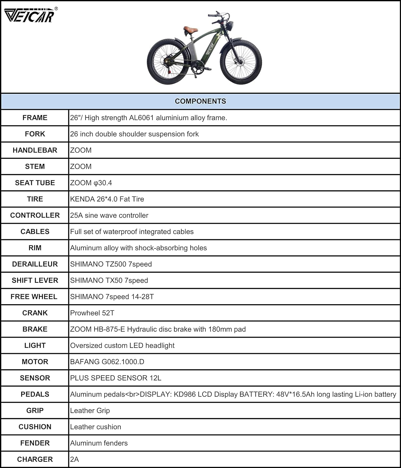 S-300 Electric Bike for Adults, 26" 4.0 Fat Tire Electric Snow Bike with 1000W Motor 48V/16.5Ah Removable Lithium-Ion Battery,Shimano 7-Speed UL GCC