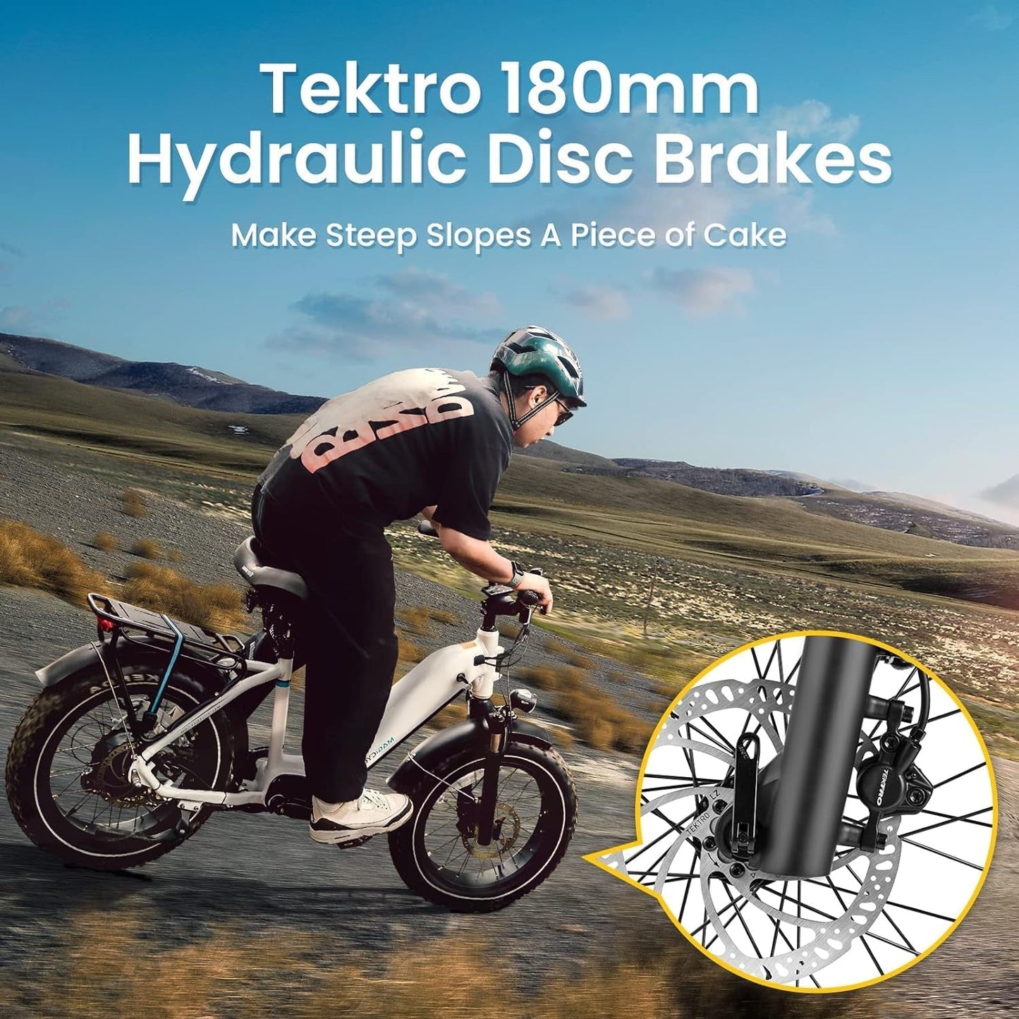 Ocelot/Ocelot Pro Step Thru 20" Electric Bike for Adults 750W 52V E Bike 15Ah/20Ah Long Range Electric Bike Max 28 Mph 7 Speeds
