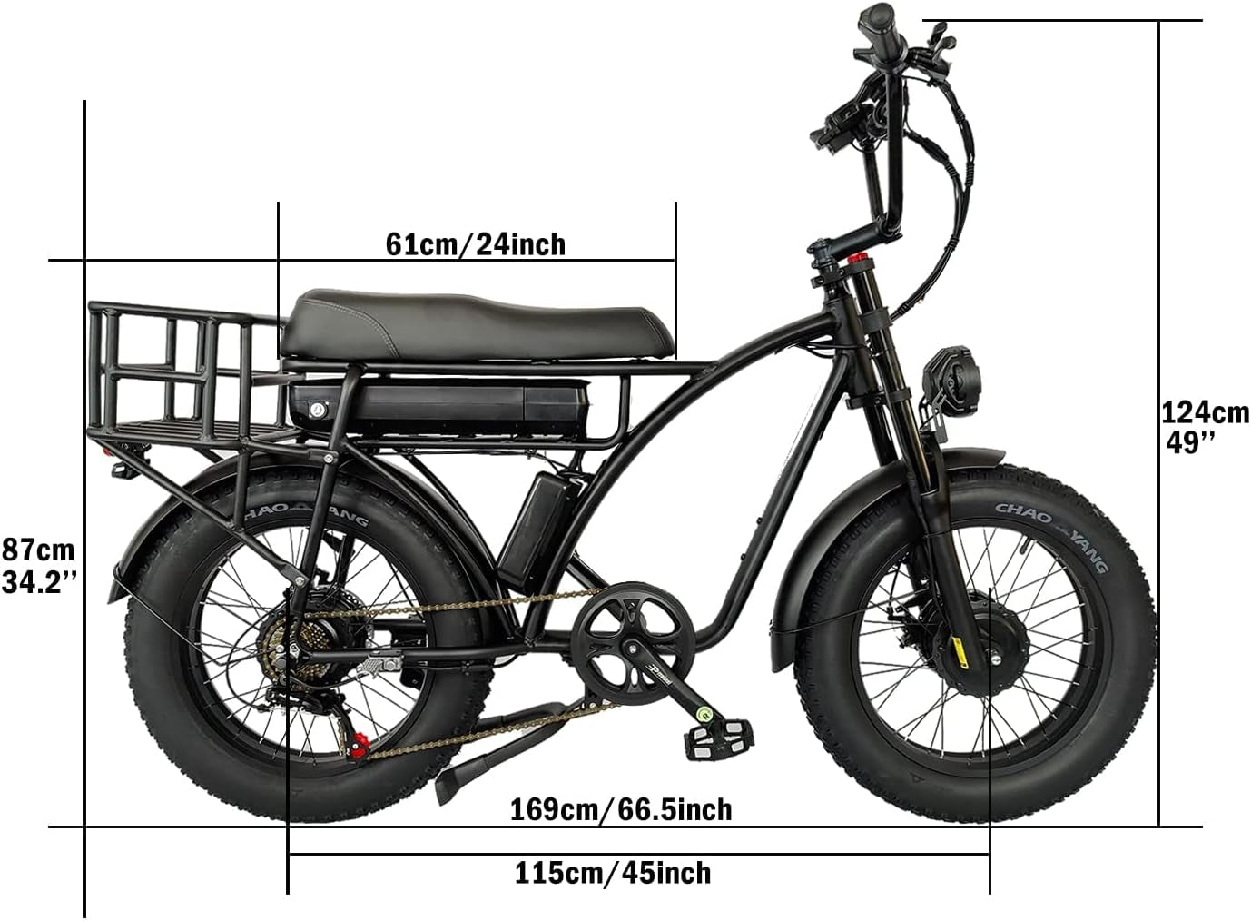 SMLRO E5 plus Electric Bike for Adults 20" X 4.0 Fat Tire with 2000W Dual Brushless Motor, 45 KM 30MPH Shimano 7 Speed MTB, 48V 18Ah Removable