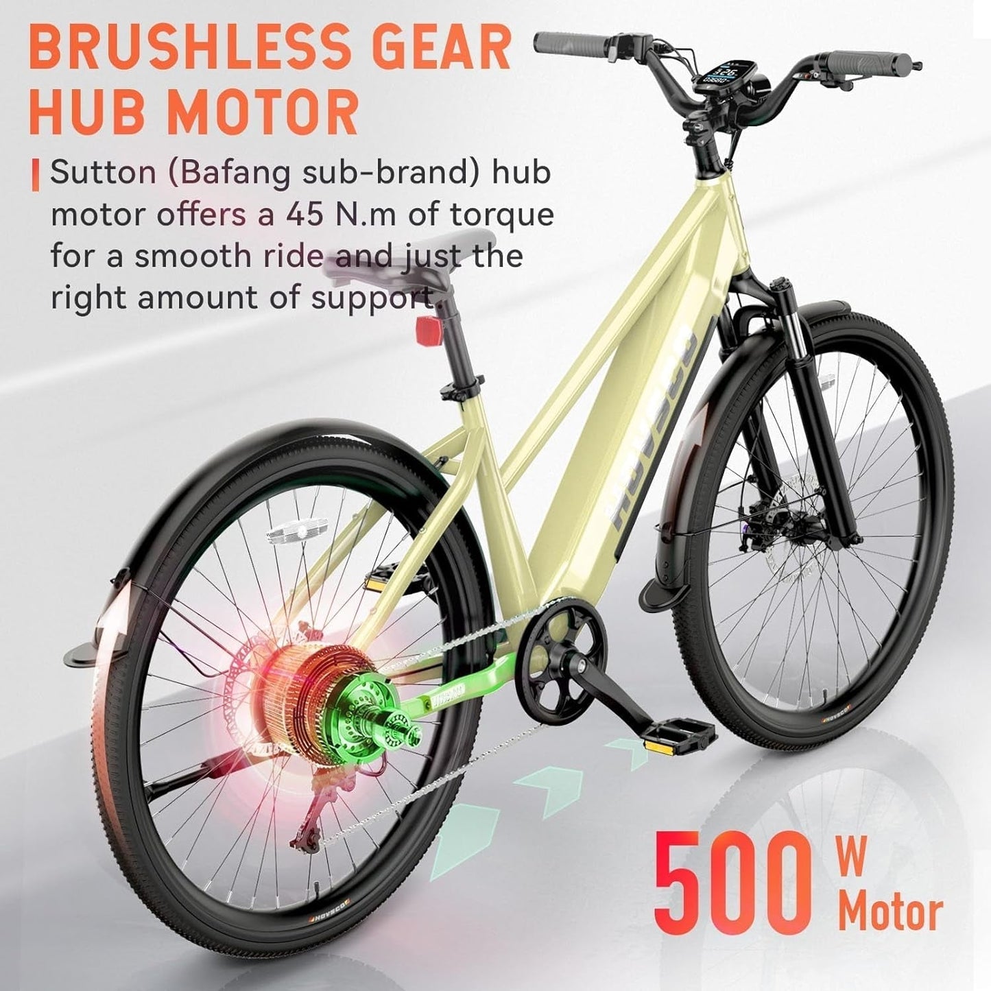 Electric Bike for Adults, Hovranger & Hovcity, Electric Bike Mountain Bike City Bike Commuting Bike Urban Bike Cruiser Bike