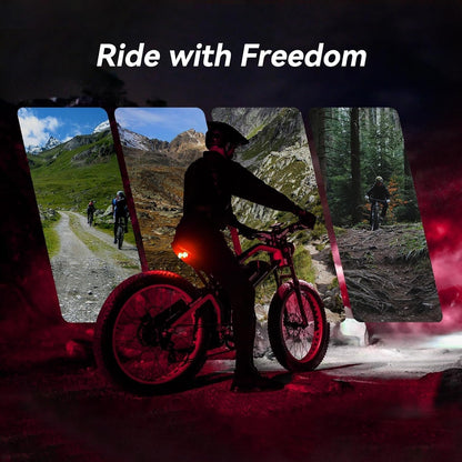 Electric Bike Match 1500W Dual Motor Peak Power 2400W and Samsung 48V 25Ah Lithium Battery Matches 26''X4.0'' Fat Tire, Electric Dirt Mountain Bike up