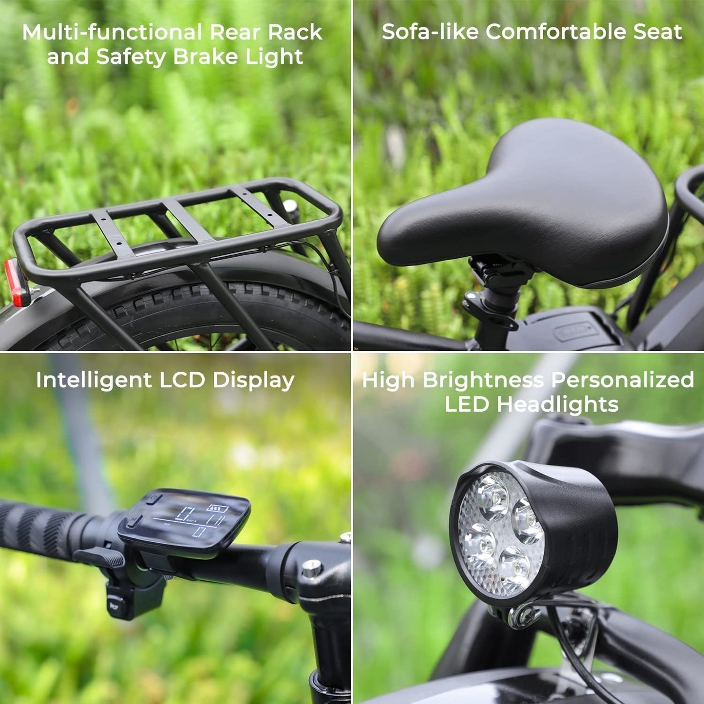 SOHAMO Electric Bicycles, 1000W Brushless Motor, 48V 20AH Removable Battery, 28Mph Max Speed Electric Bike with Derailleur, Ebike for Adults, for