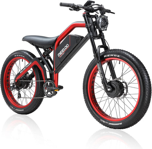 Electric Bike Match 1500W Dual Motor Peak Power 2400W and Samsung 48V 25Ah Lithium Battery Matches 26''X4.0'' Fat Tire, Electric Dirt Mountain Bike up