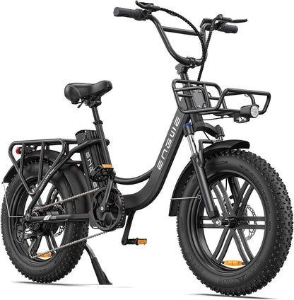 L20 750W Electric Bike for Adults Women - 20" Fat Tire Step-Thru E-Bike with 48V 13AH Battery, Shimano 7-Speed, Dual Shock Absorber - Perfect for