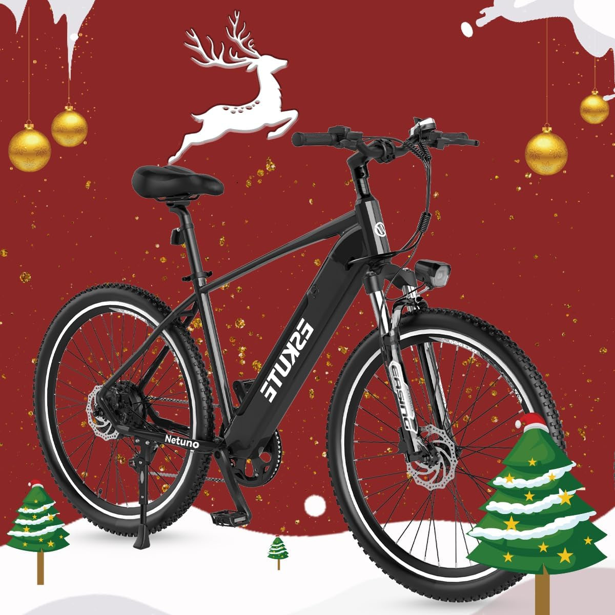 Netuno 27.5" Electric Bike, 500W Bafang Motor, 720Wh Removable Battery, up to 60 Miles, Shimano 7 Speed Gears, Top Speed 22Mph, Mountain Electric Bike
