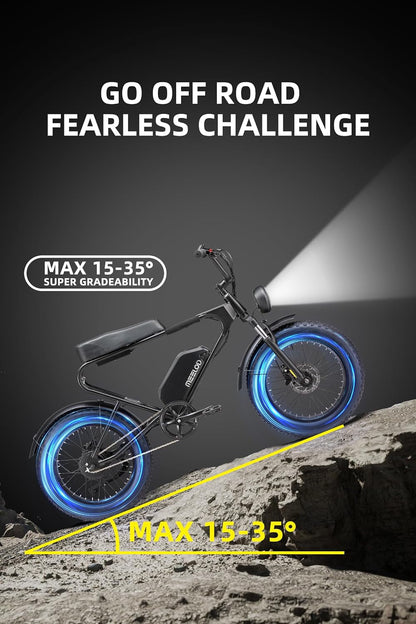 Electric Bike for Adults with 750W Brushless Motor 28MPH Commuting Electric Mountain Bike 48V Removable Battery 12V LED Headlight 4.0 Fat Tire