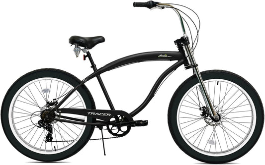Avalon Beach Cruiser Bike for Adults, 26/29 Inch Wheels, 3.0/4.0 Fat Tire,1/7 Speed, Complete Cruiser Bike.