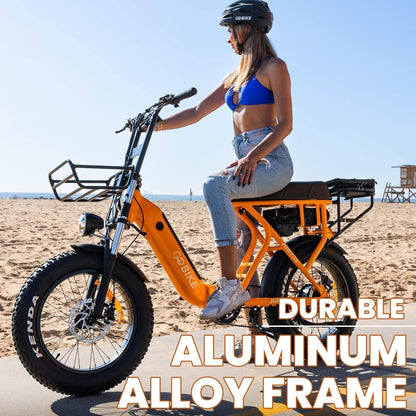Electric Bike, Foldable Electric Bike for Adults, Moped Style 20"X4" Fat Tire Electric Bike, Dual Removable Battery, up to 110 Miles Long Range