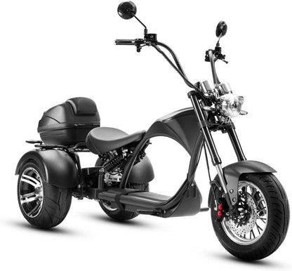M1P Electric Trike for Adults, 2000W Brushless Motor 26MPH Electric Tricycle,60V 30AH Fast Charge Battery,F&R Disk Brake, Hydraulics Suspension,3