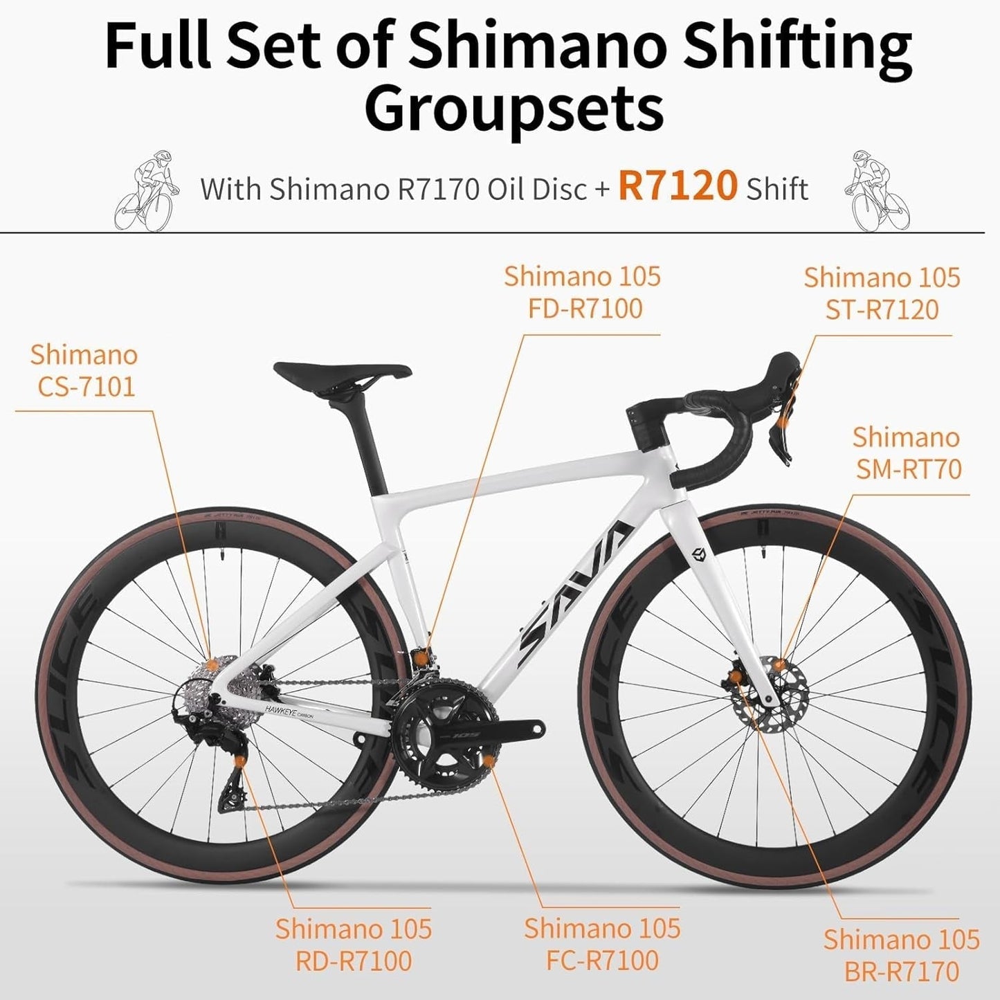 Carbon Road Bike,Lightweight Full Carbon Racing Bicycle with Shimano R7120 24S Shift Groupset and Hydraulic Oil Disc Brake,Dis Brake Bike with Carbon